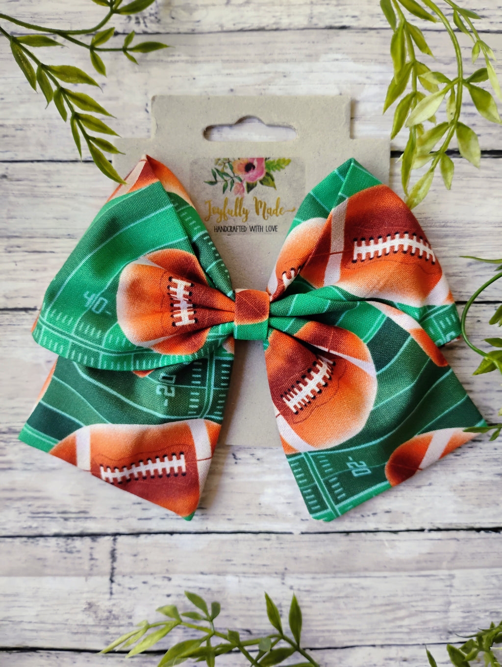 Football Hair Bow, Headband, or Ornament