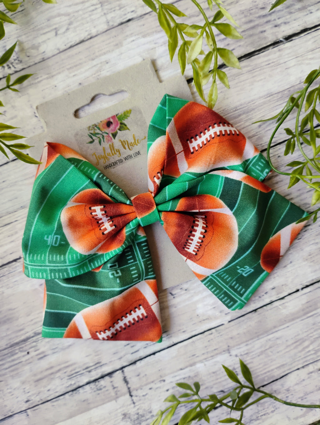 Football Hair Bow, Headband, or Ornament