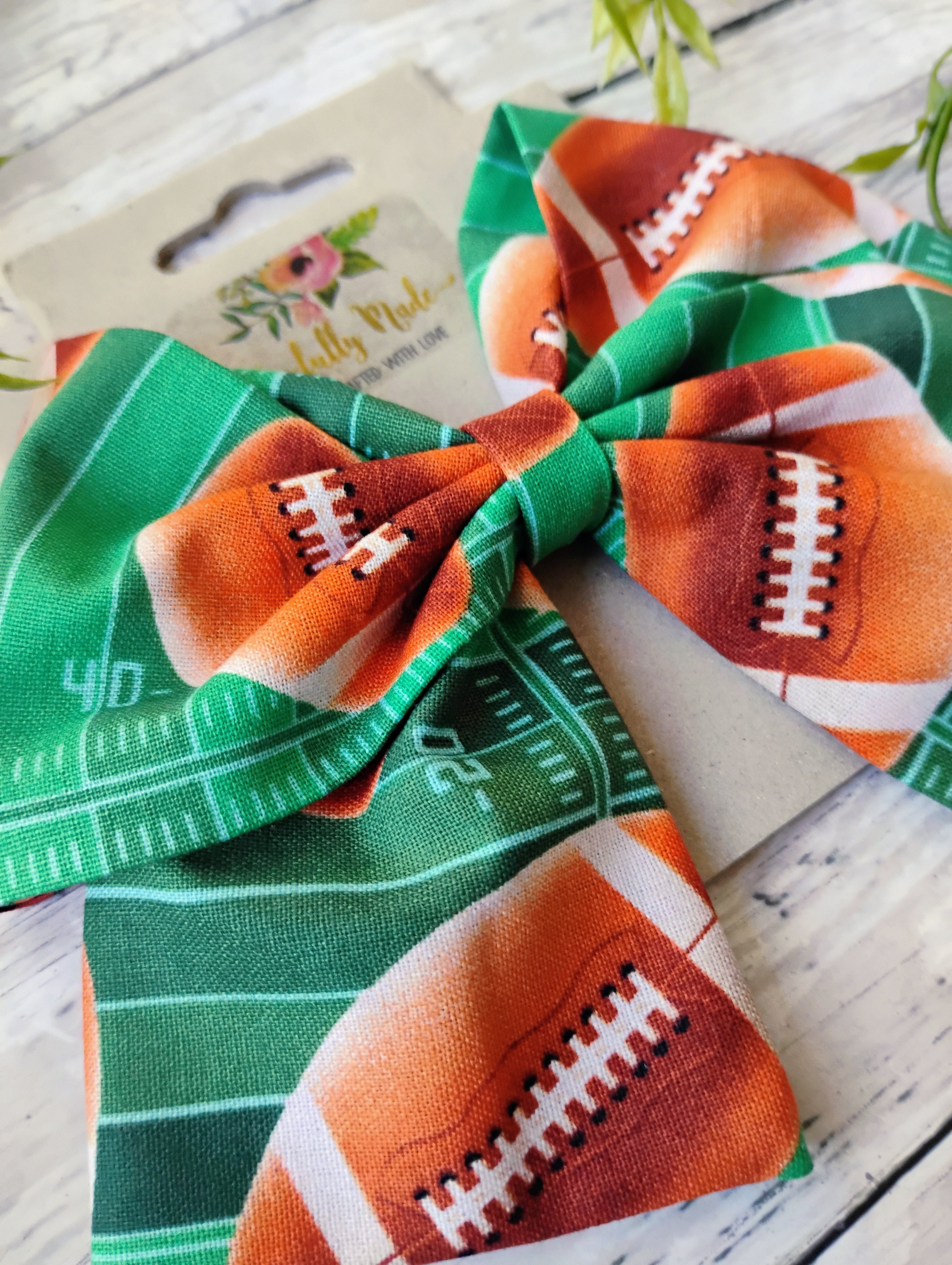 Football Hair Bow, Headband, or Ornament