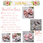 Handmade Mustard Floral Hair Bow, Headband, or Ornament