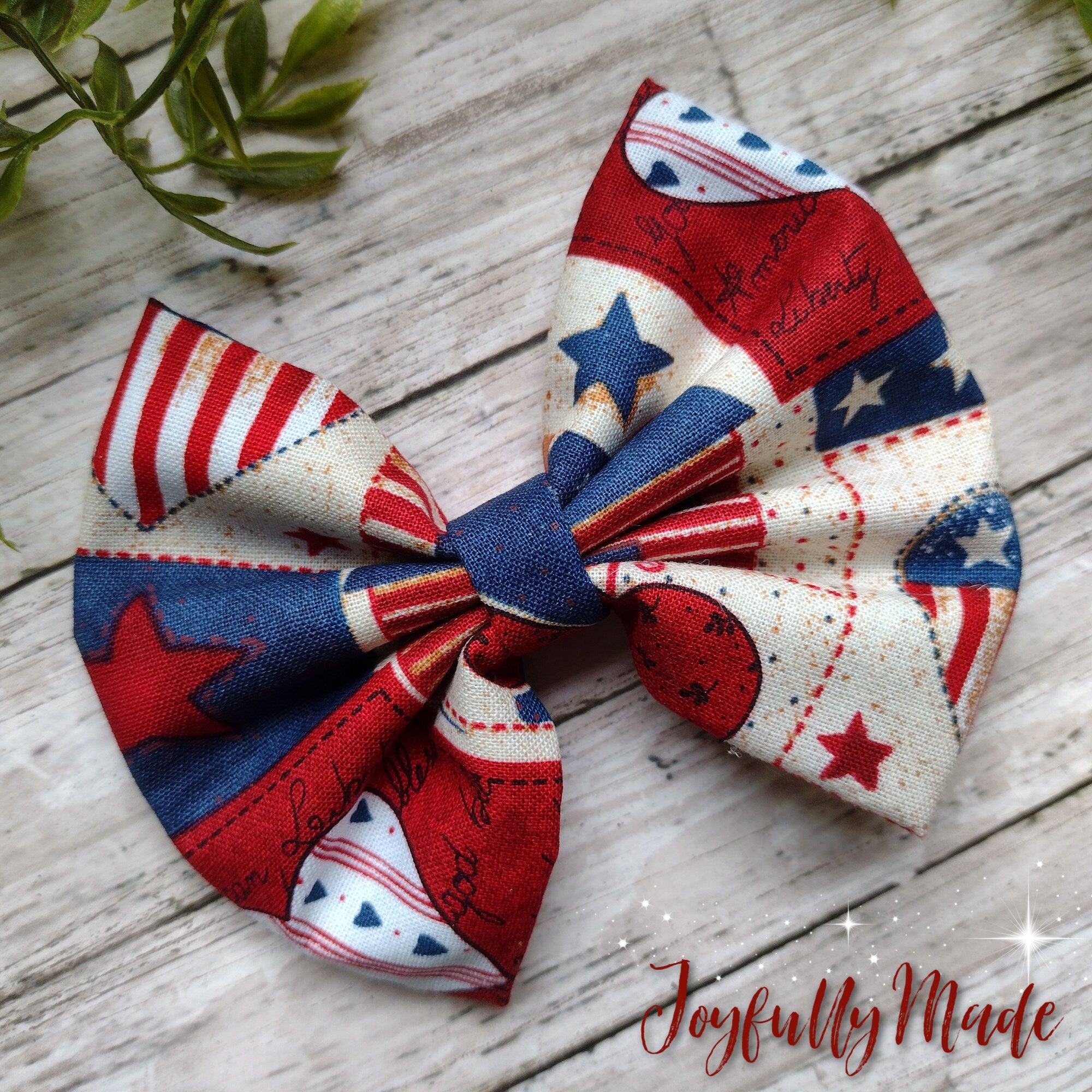 Americana Hair Bow, Patriotic 4th of July Headband