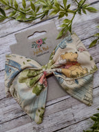 Winnie the Pooh Sailor Bow: Handmade Cotton Hair Clip, Headband or Ornament