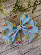 Easter Hair Bow: Handmade Cotton Sailor Bow with Alligator Clip