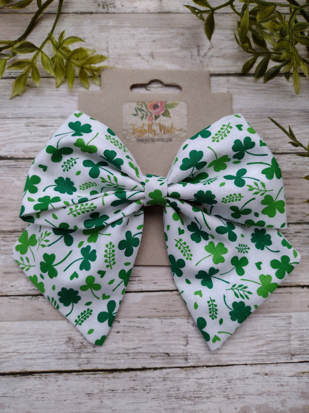 Shamrock Hair Bow or Headband