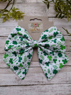 Shamrock Hair Bow or Headband