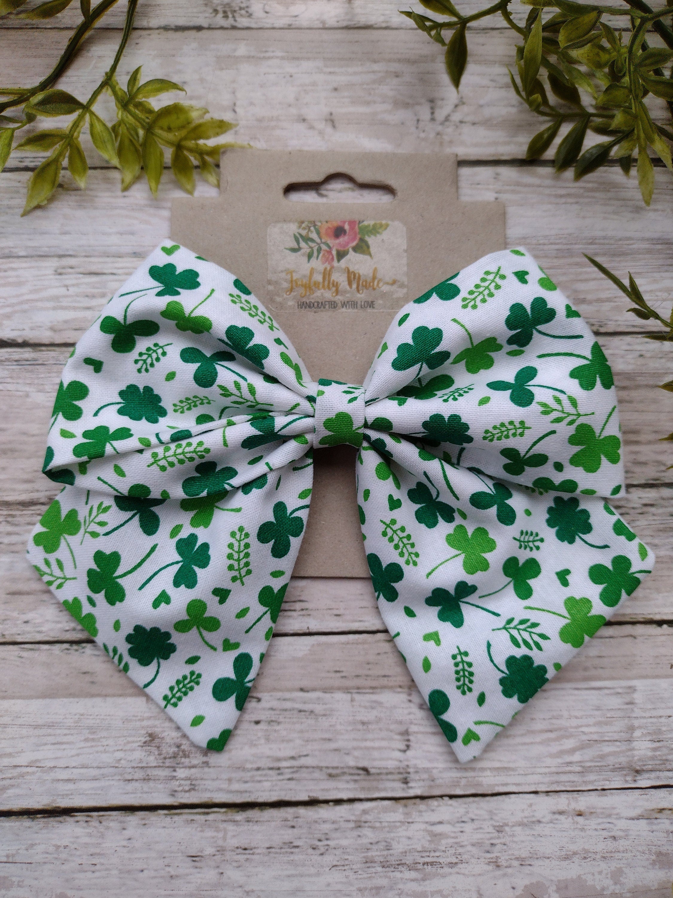 Shamrock Hair Bow or Headband