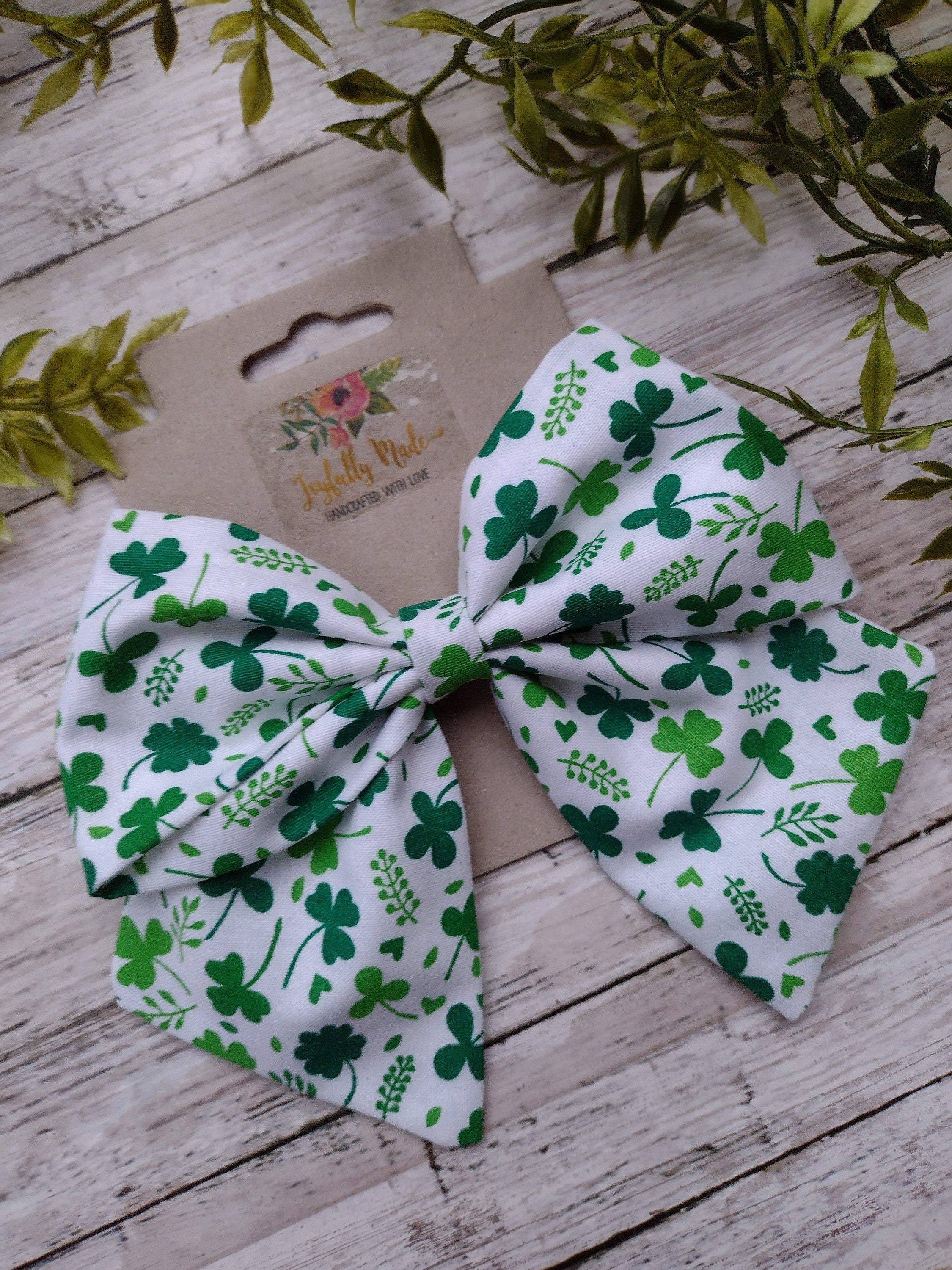 Shamrock Hair Bow or Headband