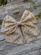Daisy Floral Sailor Bow: Spring Cotton Hair Clip