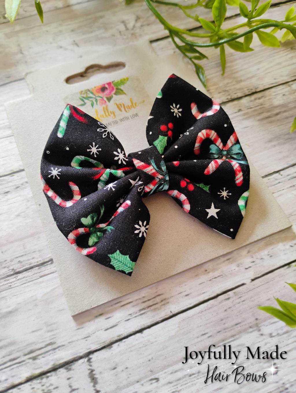 Candy Cane Hair Bow or Headband