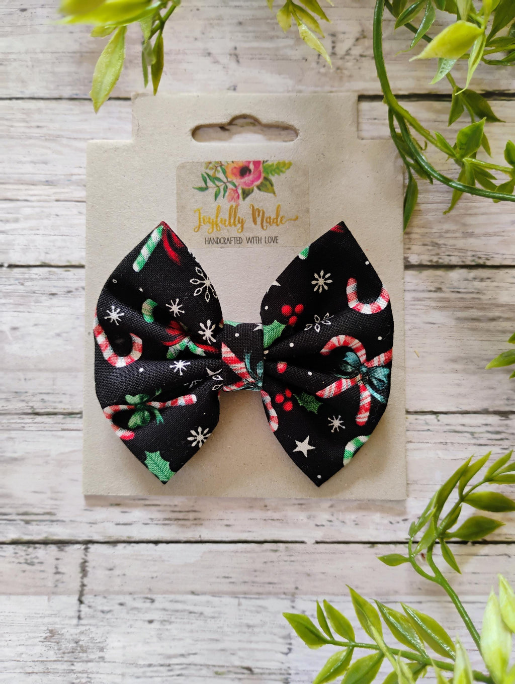 Candy Cane Hair Bow or Headband