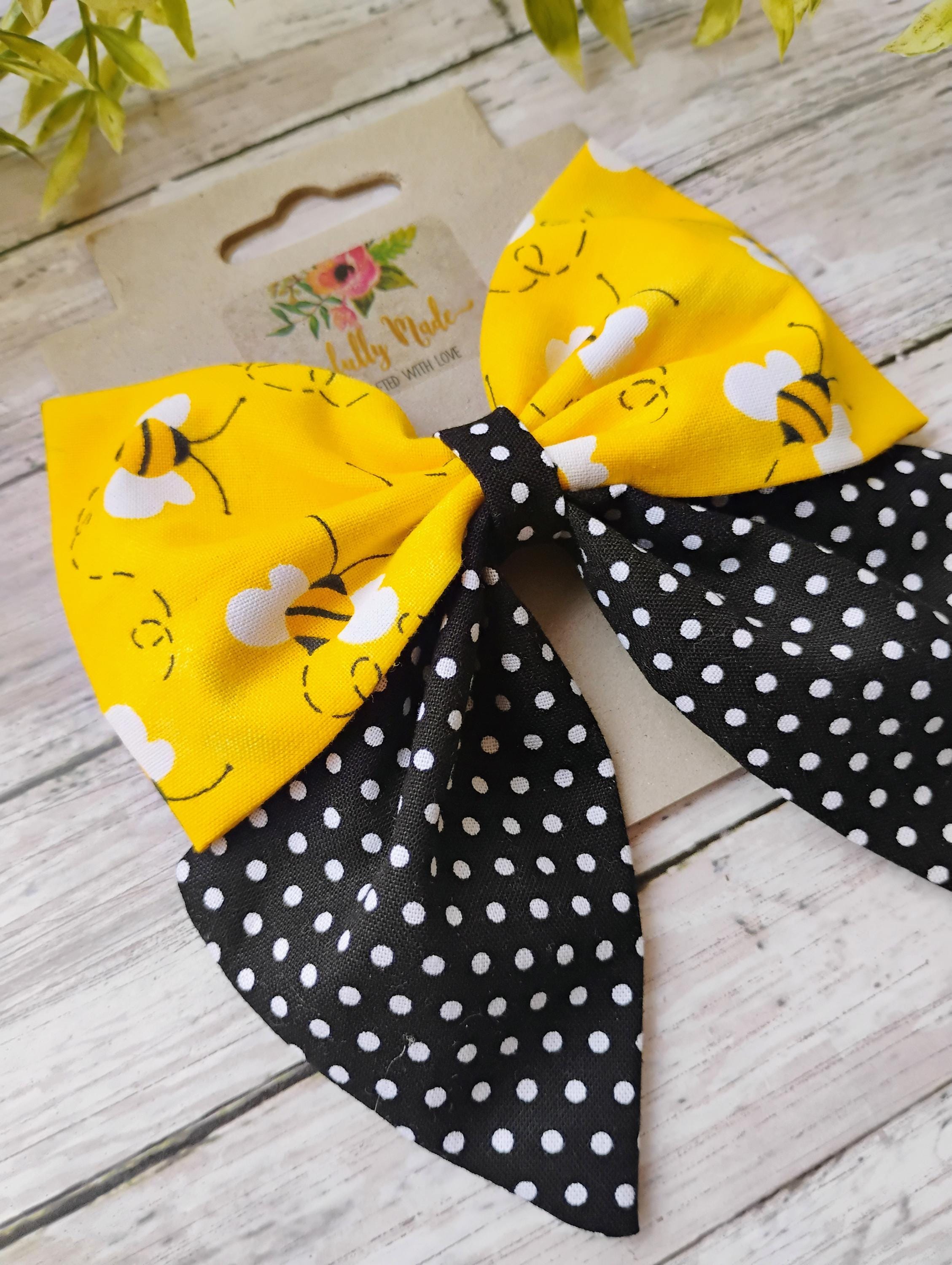 Black and Yellow Bee Hair Bow or Headband