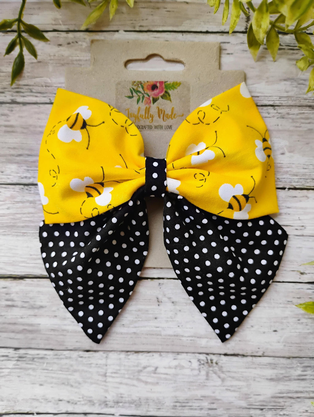 Black and Yellow Bee Hair Bow or Headband