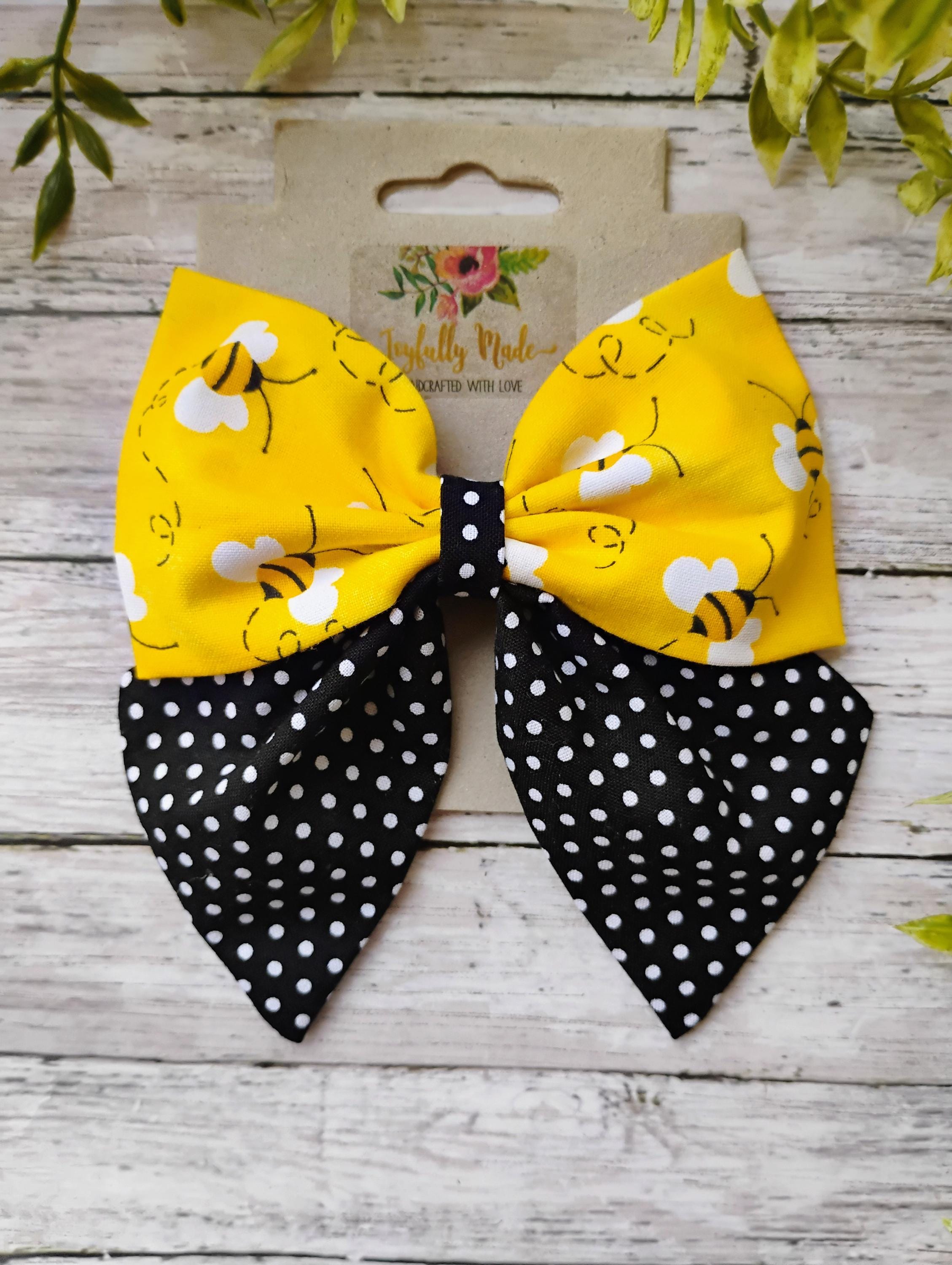 Black and Yellow Bee Hair Bow or Headband