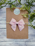 Pink Polka Dot Baby Headband or Hair Bow
