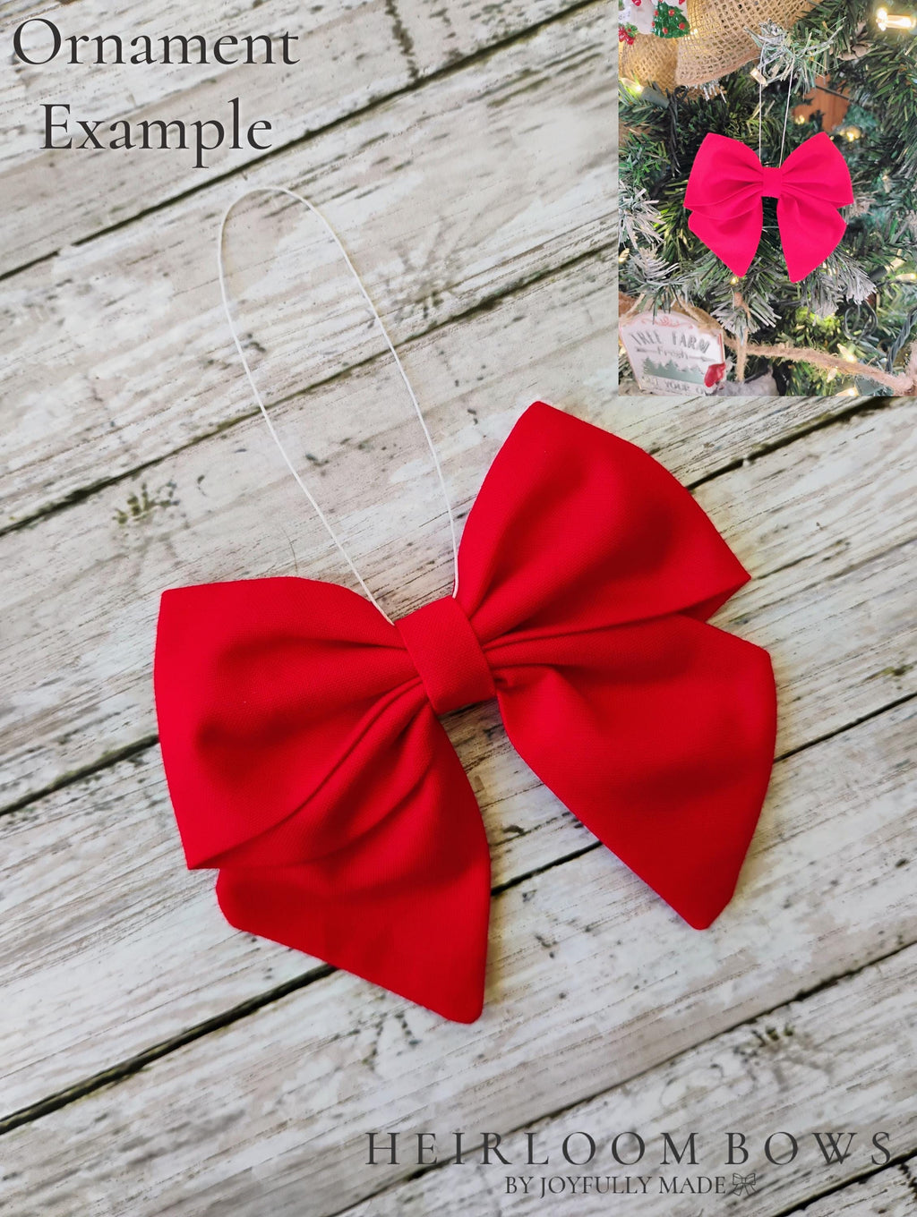 Red and Pink Gingham Bow: Large Wreath or Garland Bow with Alligator Clip