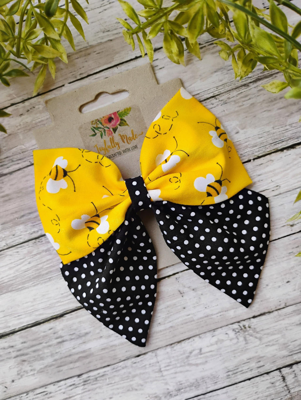 Black and Yellow Bee Hair Bow or Headband