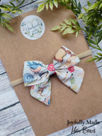 Woodland Animal Baby Hair Bow or Infant Headband