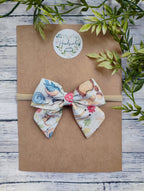 Woodland Animal Baby Hair Bow or Infant Headband