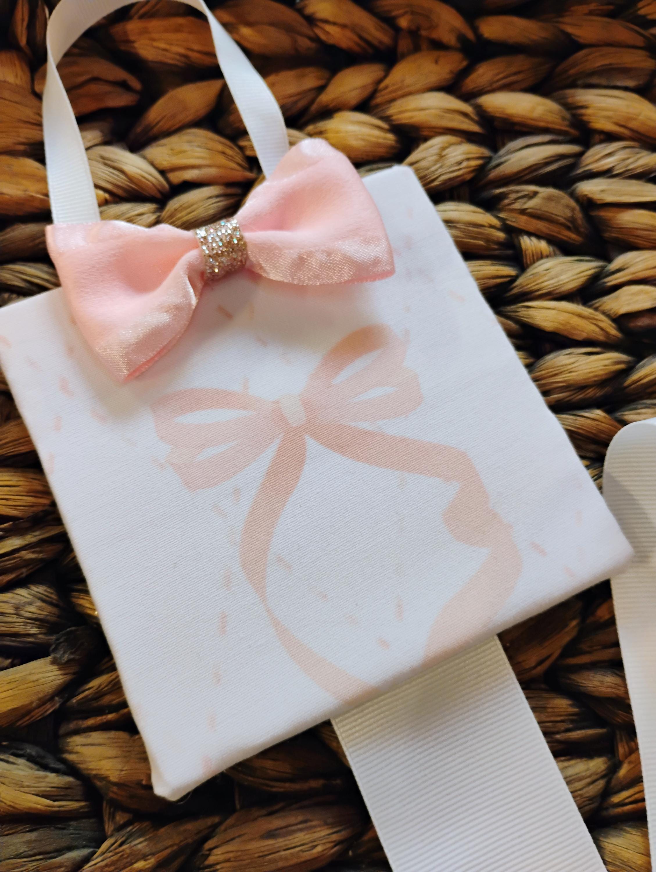 Pink Bow Hair Bow Holder: Handmade Organizer