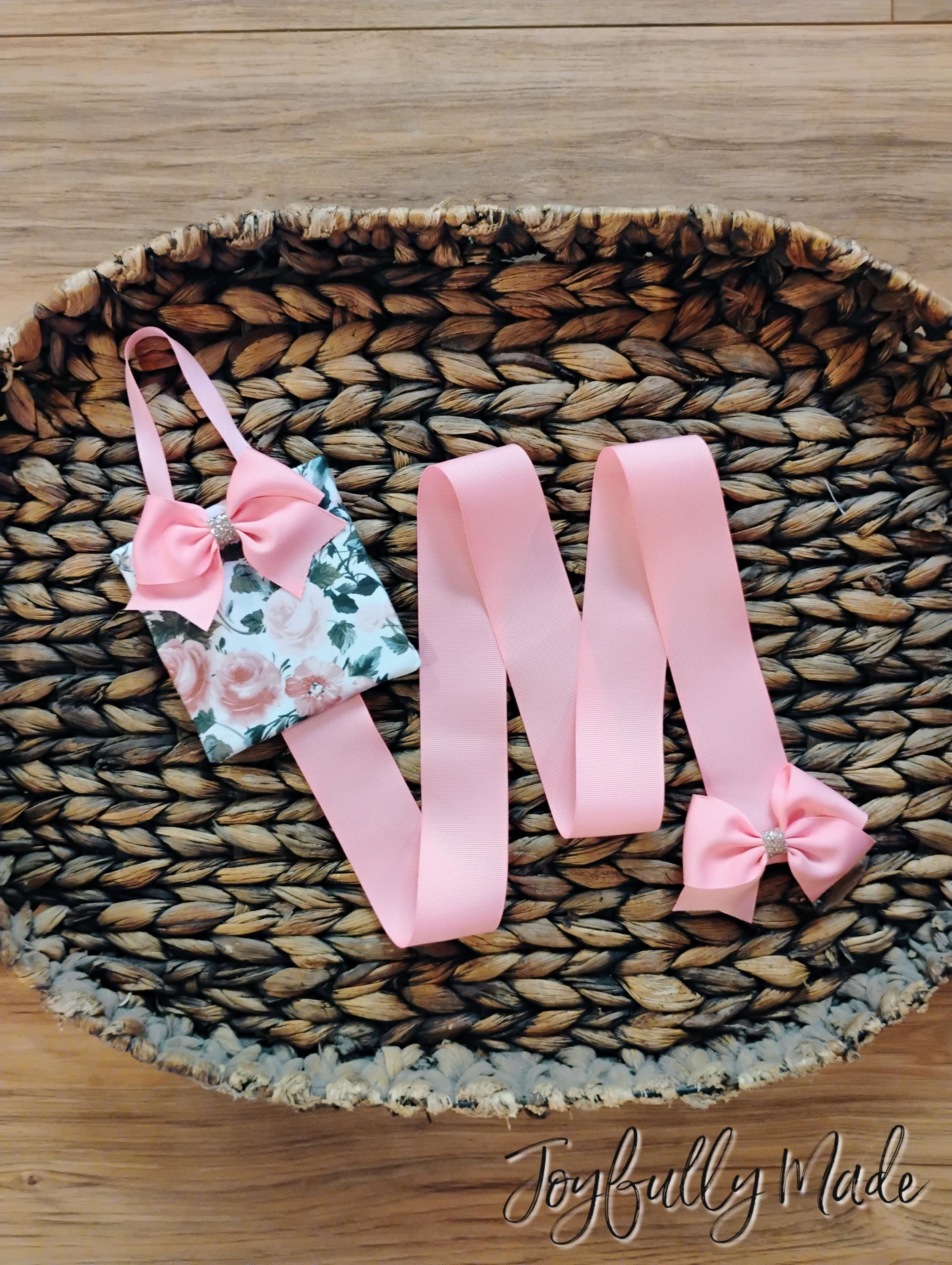 Pink Rose Hair Bow Holder: Floral Organizer