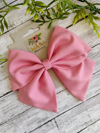 Dusty Rose Hair Bow, Headband, or Ornament