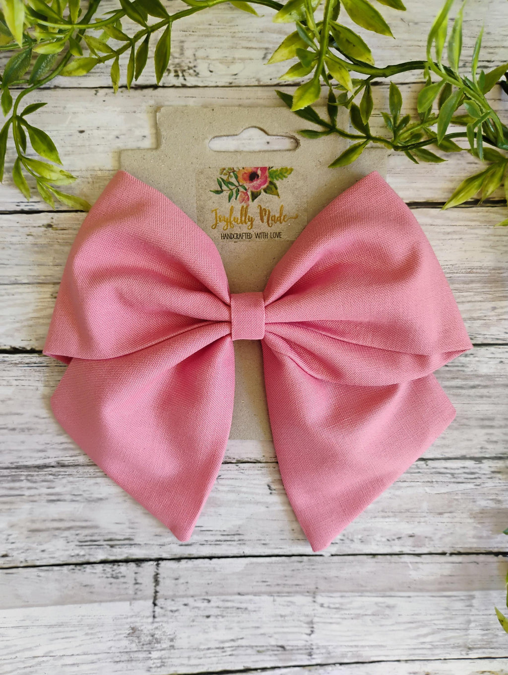 Dusty Rose Hair Bow, Headband, or Ornament
