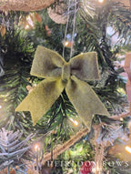 Handmade Felt Bow Christmas Ornament, Eco-Friendly Decor