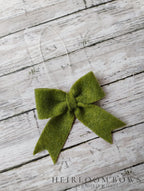 Handmade Felt Bow Christmas Ornament, Eco-Friendly Decor