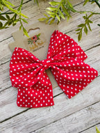 Red Heart Hair Bow, Headband, or Ornament