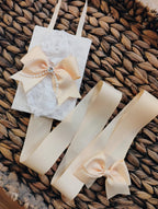 Handmade Cream Hair Bow Holder: Shabby Chic Organizer