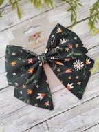 Green Wildflower Hair Bow, Headband, or Ornament