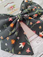 Green Wildflower Hair Bow, Headband, or Ornament