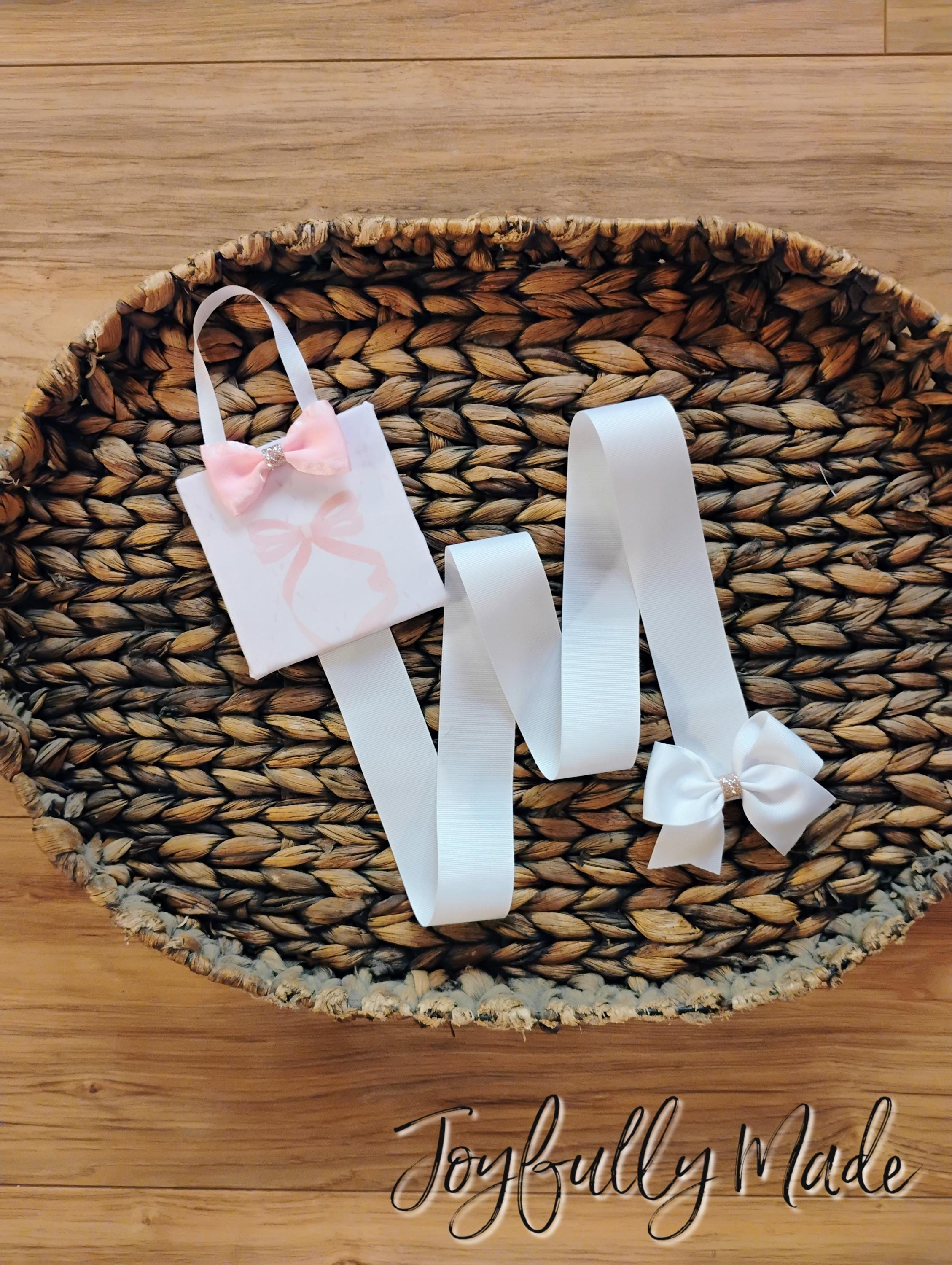 Pink Bow Hair Bow Holder: Handmade Organizer