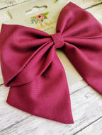Wine Cotton Hair Bow, Headband, or Ornament