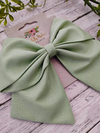 Light Sage Green Hair Bow, Headband, and Ornament