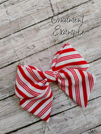 Atlanta Team Hair Bow: Handmade Cotton Sailor Bow