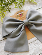 Gray Cotton Hair Bow, Headband, or Ornament