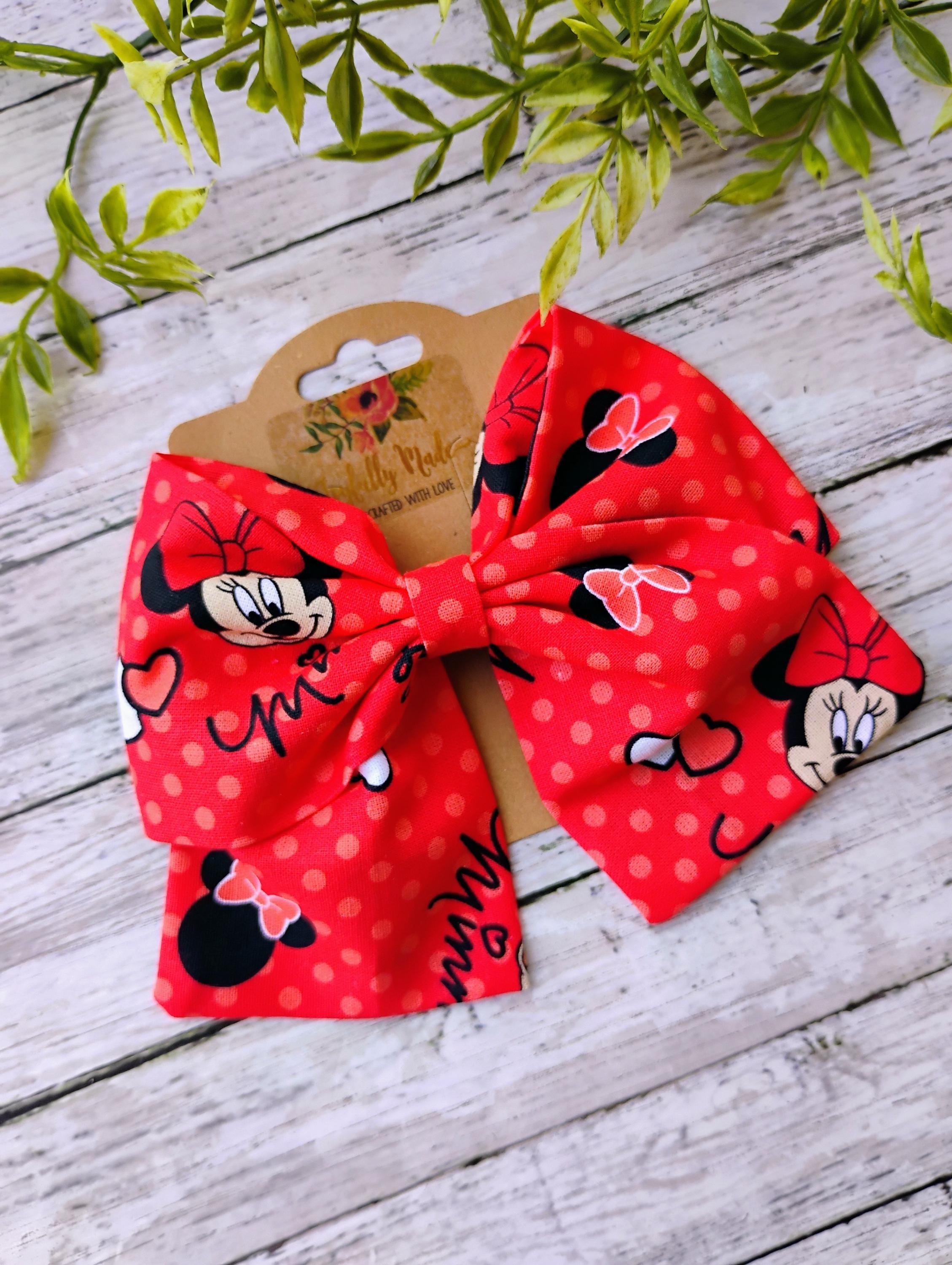 Red Minnie Mouse Hair Bow, Headband, or Ornament