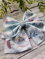 Alice in Wonderland Hair Bow: Handmade Cotton Sailor Bow