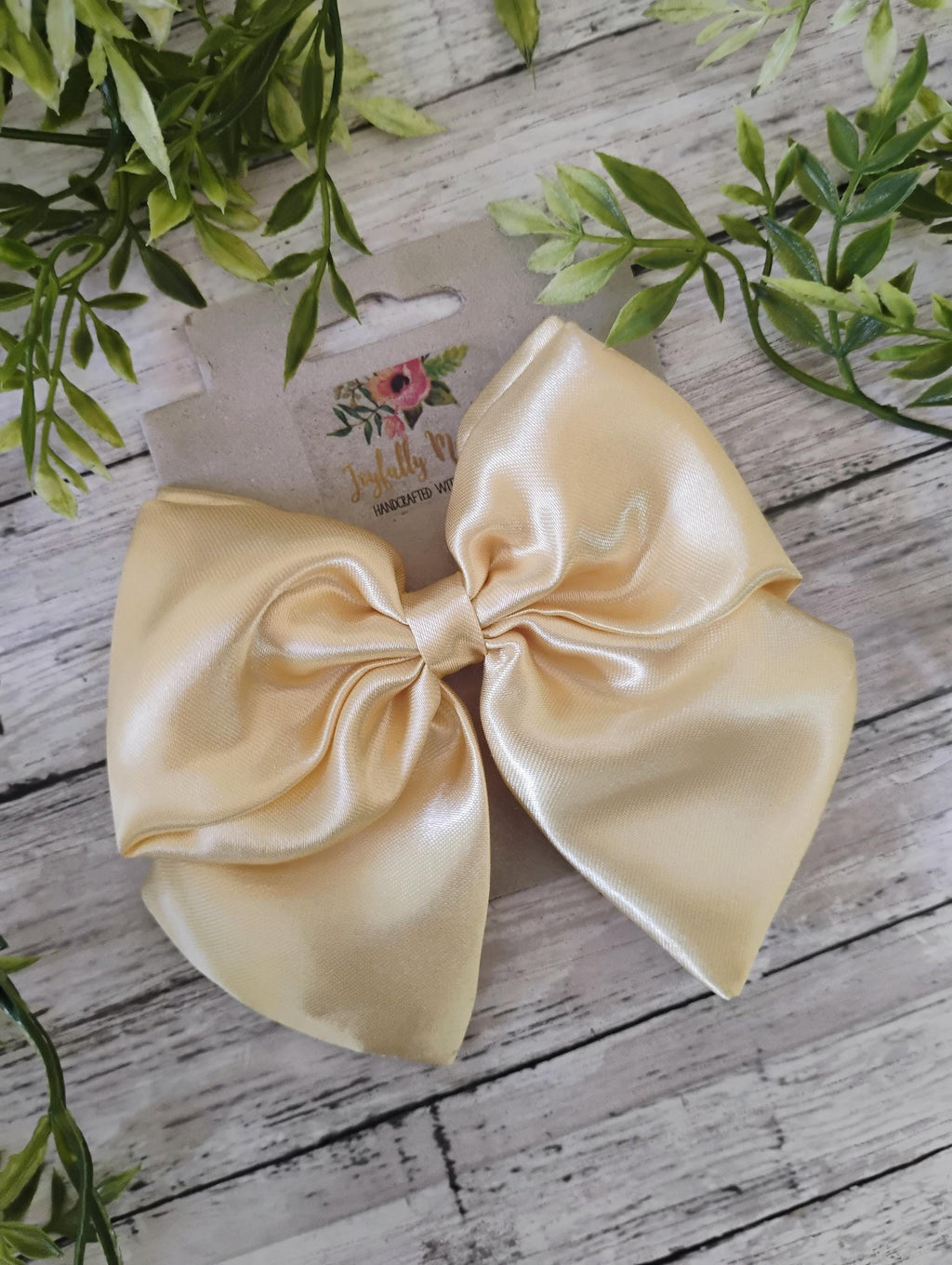 Pale Yellow Hair Bow, Headband, or Ornament