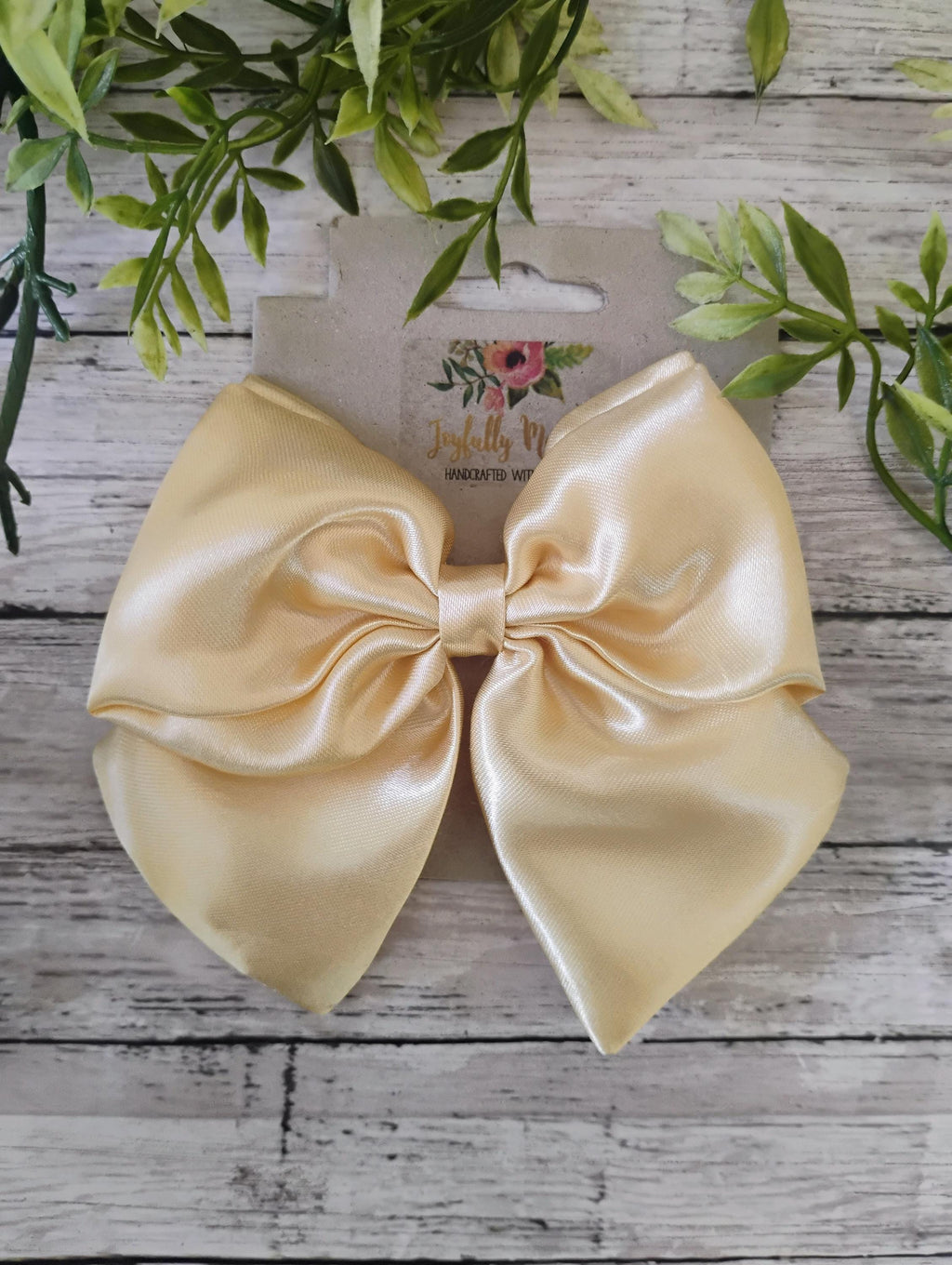 Pale Yellow Hair Bow, Headband, or Ornament