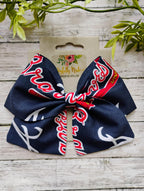 Atlanta Team Hair Bow: Handmade Cotton Sailor Bow