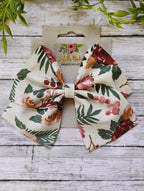 Dark Floral Sailor Bow: Flower Hair Clip or Headband
