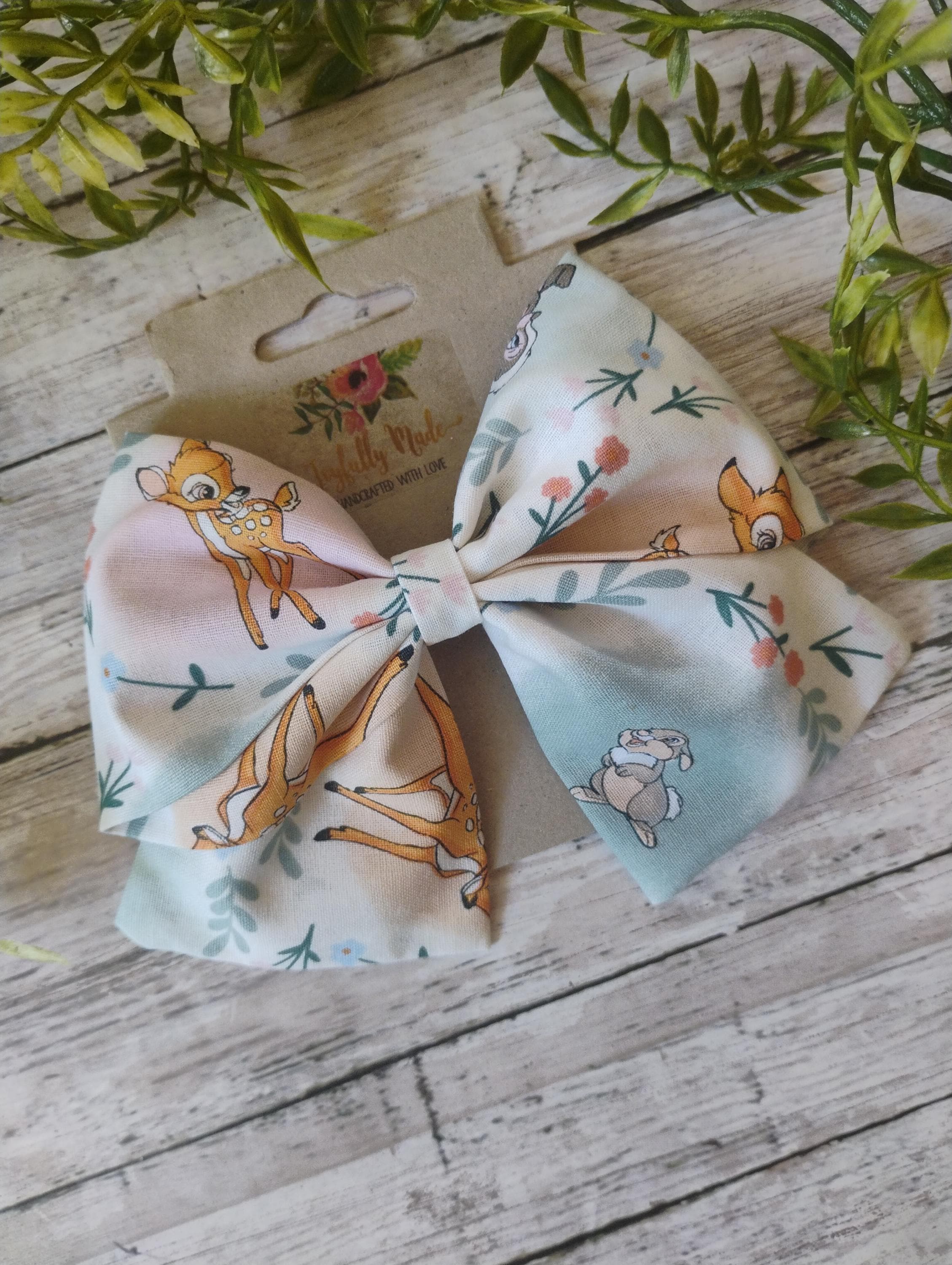 Pastel Bambi Hair Bow, Headband or Ornament