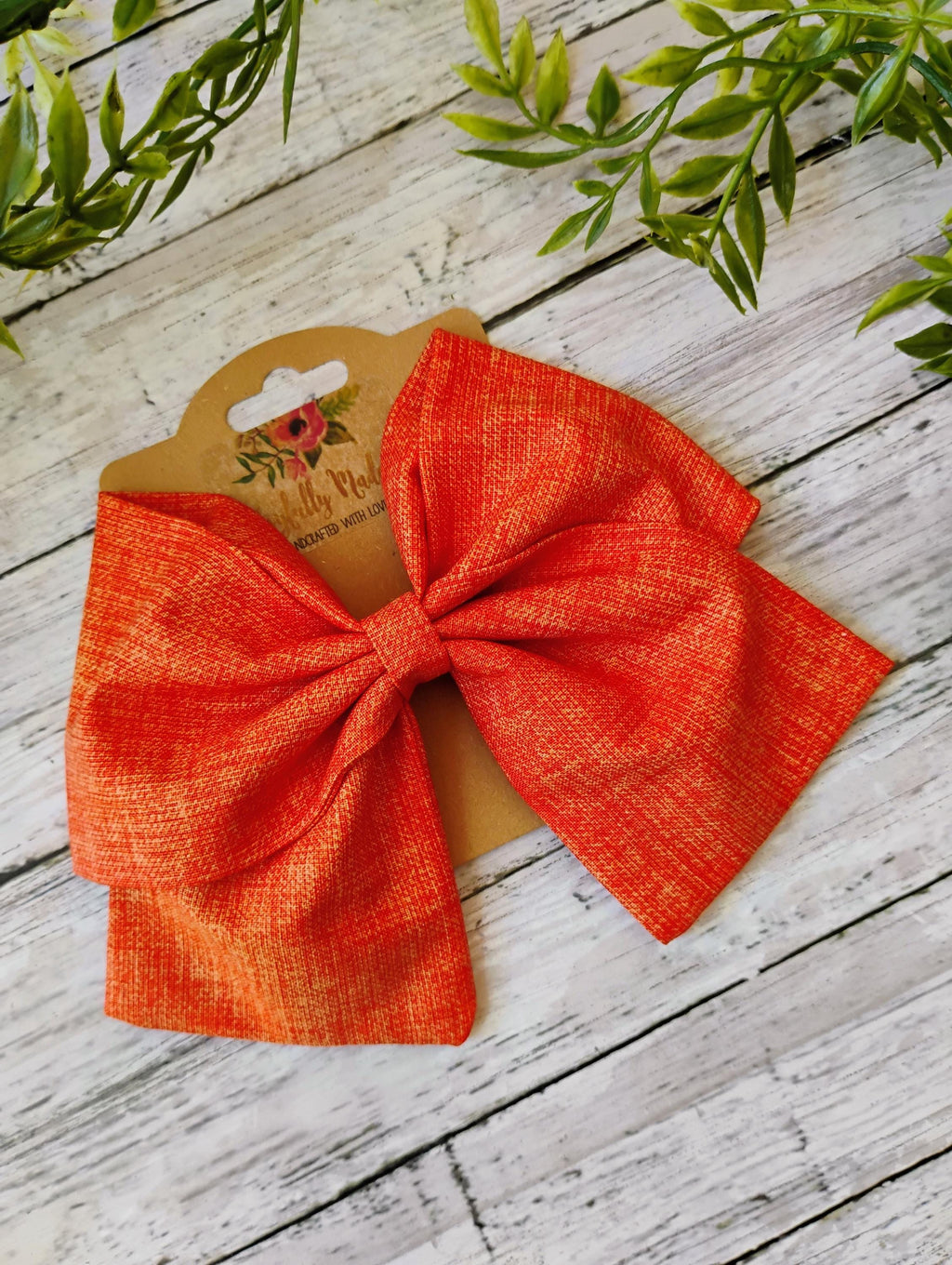 Fall Orange Hair Bow, Headband, or Ornament