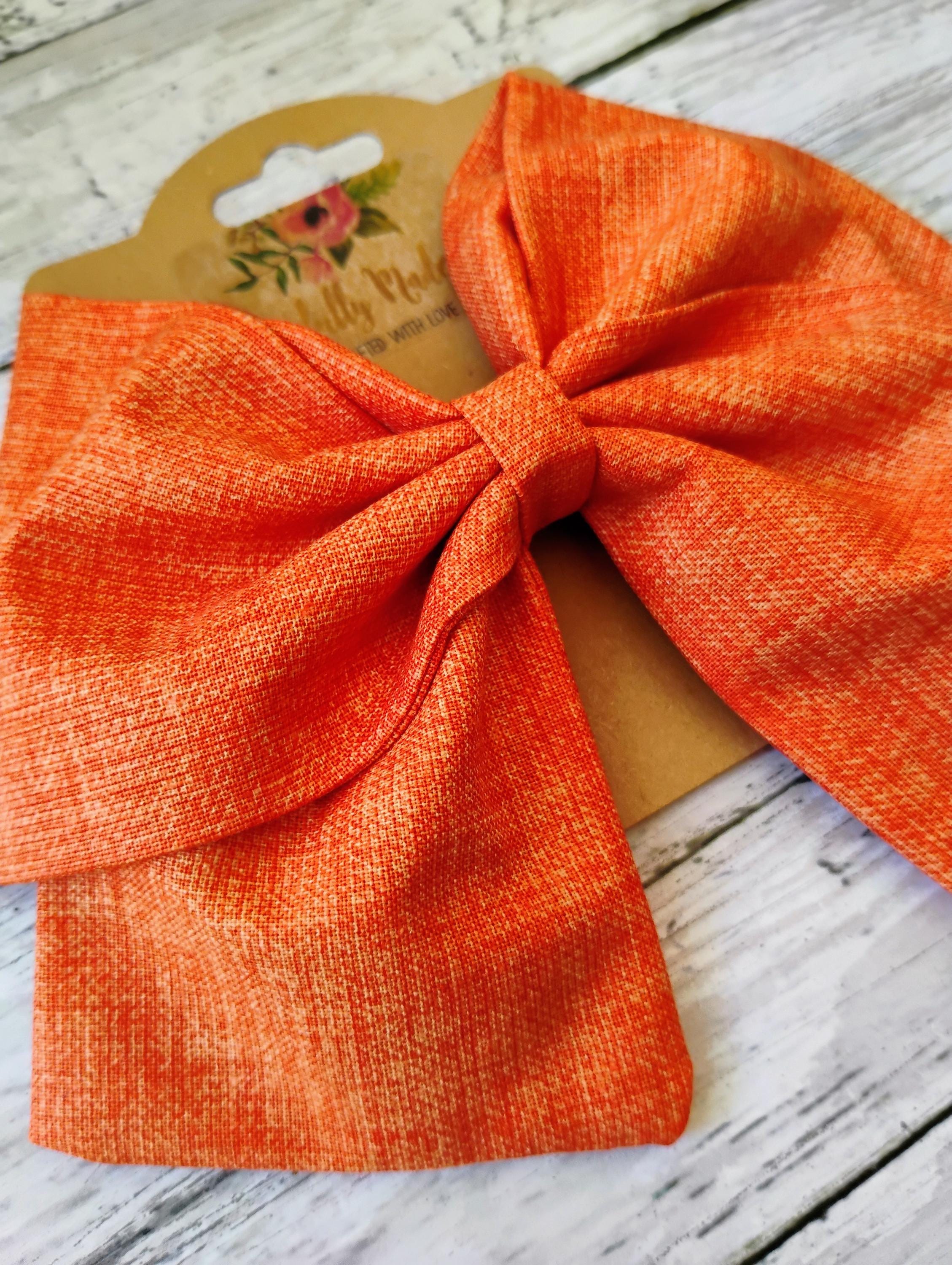 Fall Orange Hair Bow, Headband, or Ornament