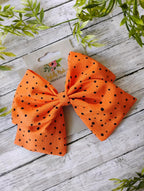 Halloween Orange Cotton Hair Bow, Headband, or Ornament