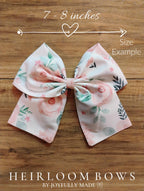 Horse Hair Bow: Cowgirl Cotton Fabric Bow - Alligator Clip or Headband
