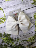 Cream Cotton Hair Bow, Headband, or Ornament