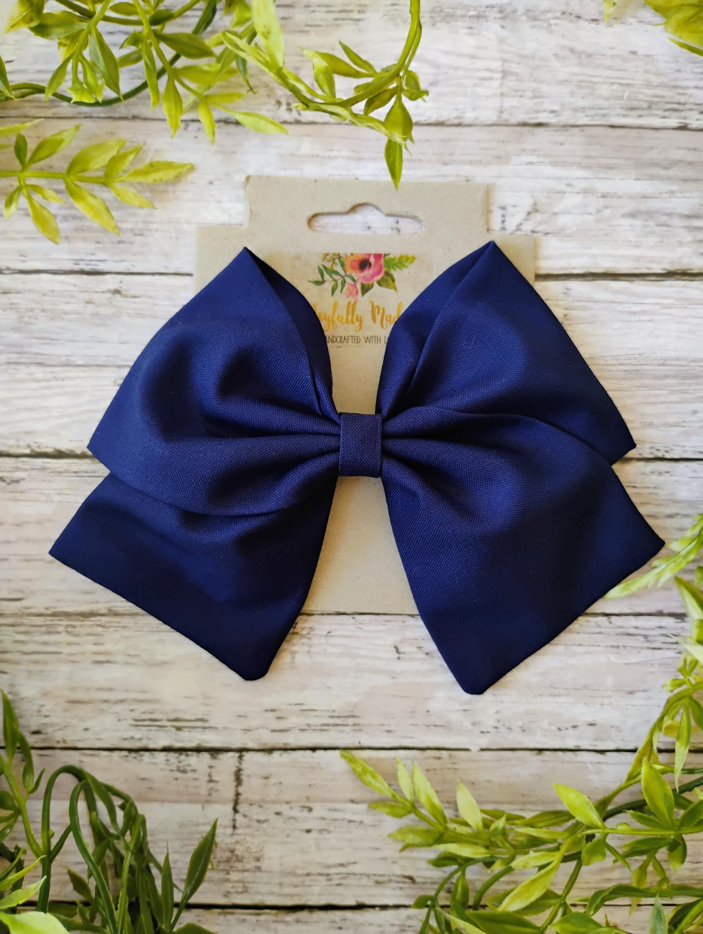 Navy Blue Hair Bow, Headband, or Ornament